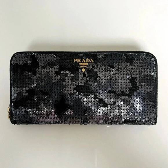 Prada Handbags - Prada Sequin Continental Long Wallet